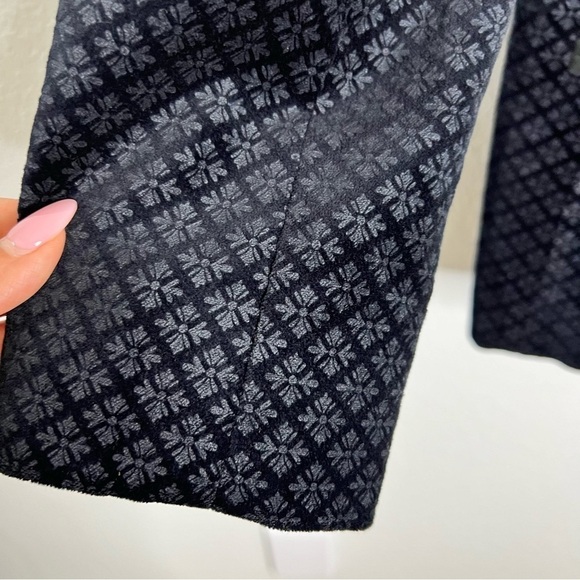 Club Monaco Blazer Women 12 Jacket Velvet Black Printed Coat B26 - Picture 4 of 11